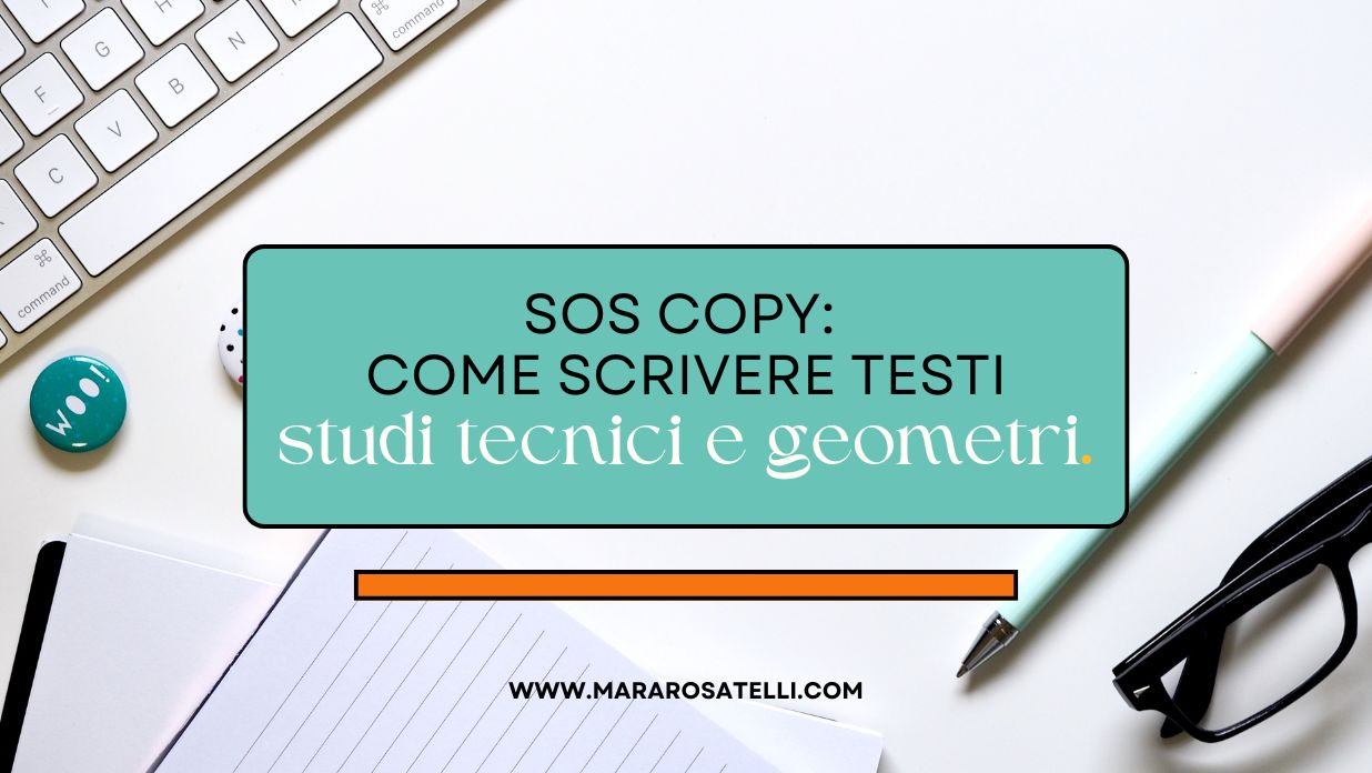 SOS Copy: come scrivere testi per studi tecnici e geometri